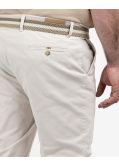 Pantalon chino avec ceinture grande taille écru