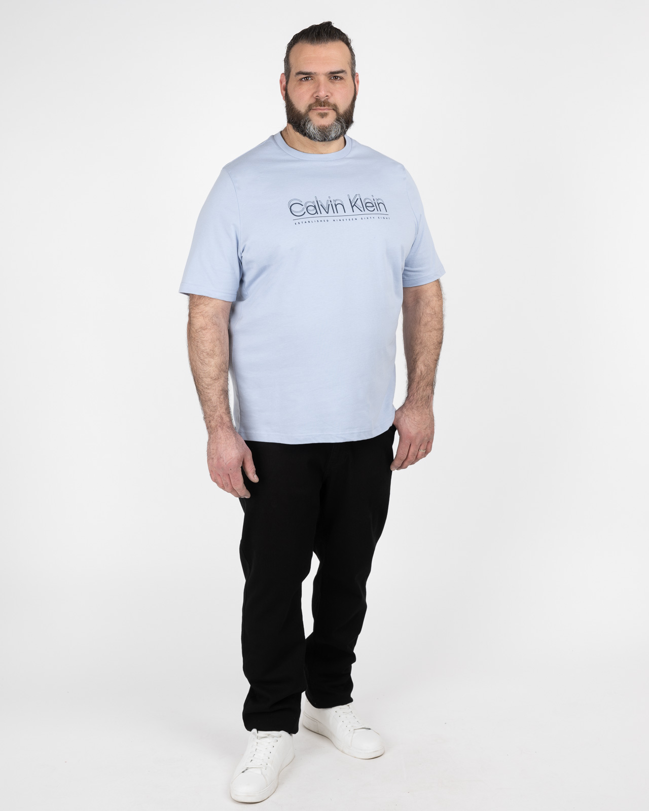T-shirt grande taille bleu ciel