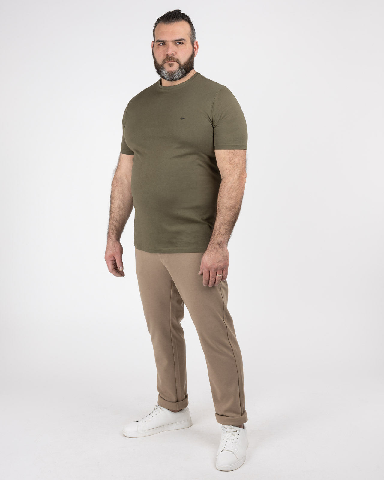 T-shirt pour homme grand vert kaki