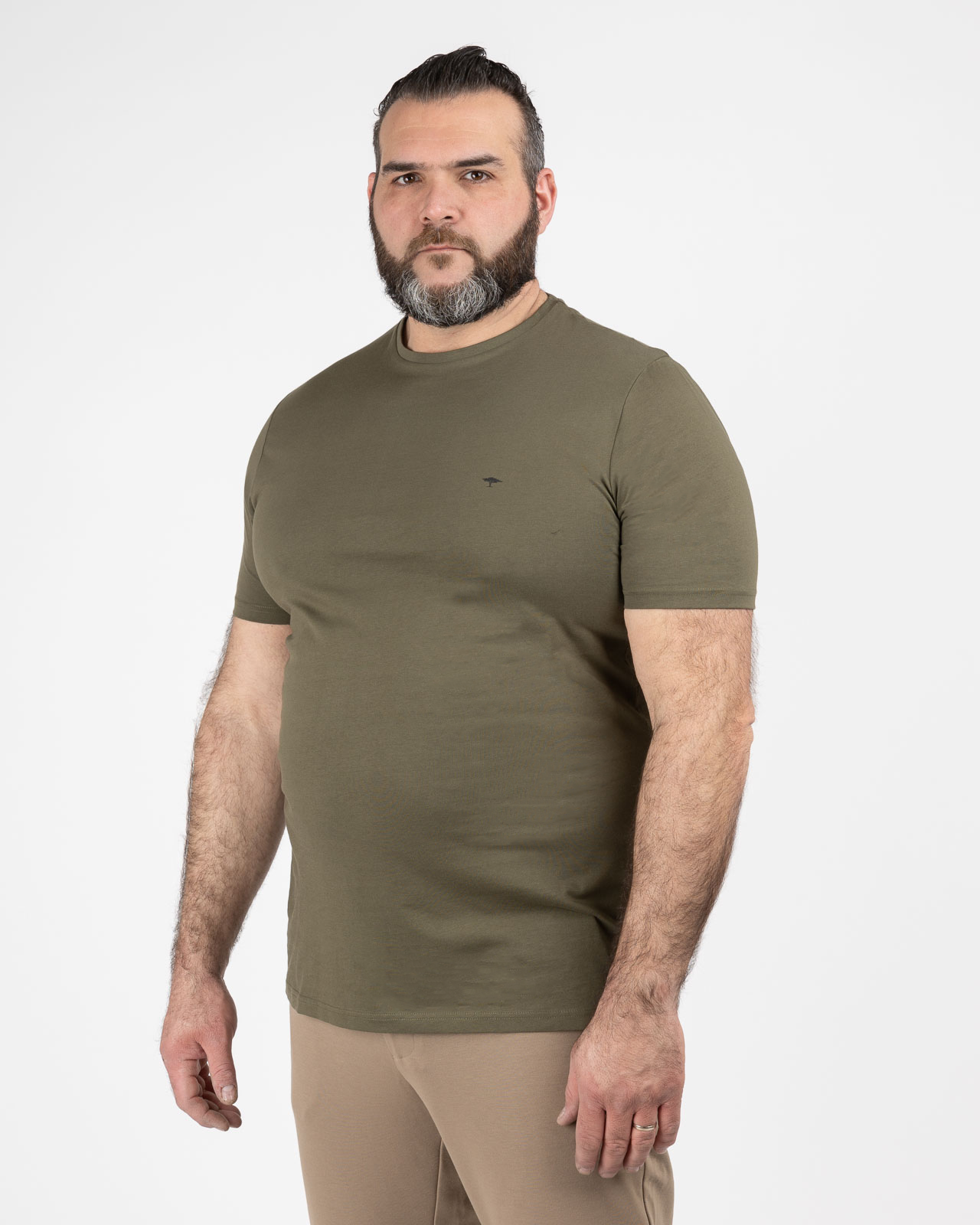 T-shirt pour homme grand vert kaki