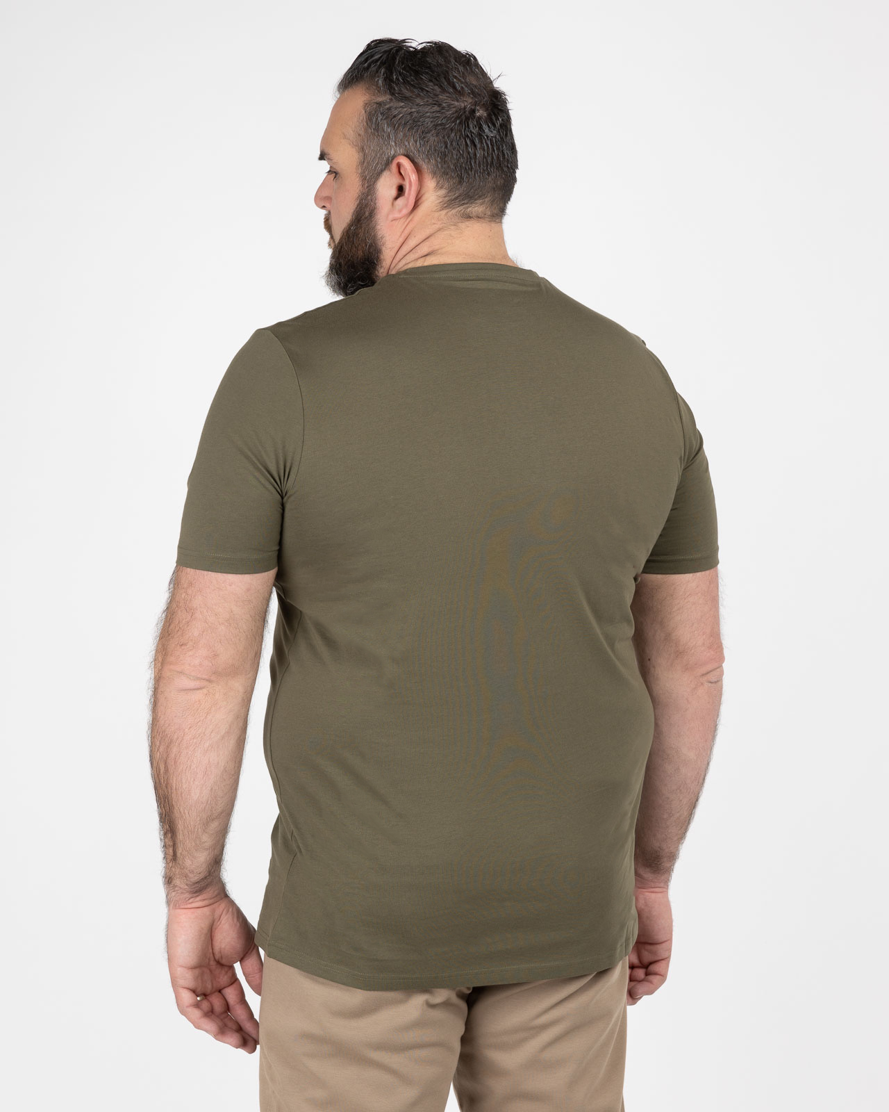 T-shirt pour homme grand vert kaki