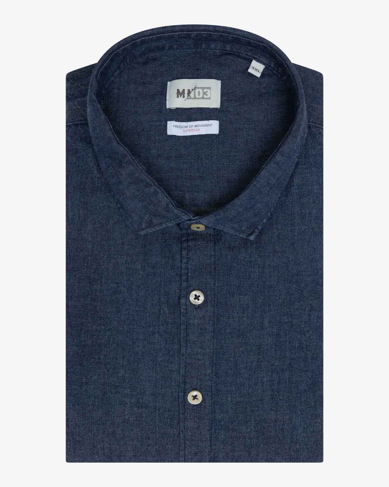Chemise aspect jean grande taille bleu foncé