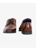 Chaussures derby en cuir grande taille cognac