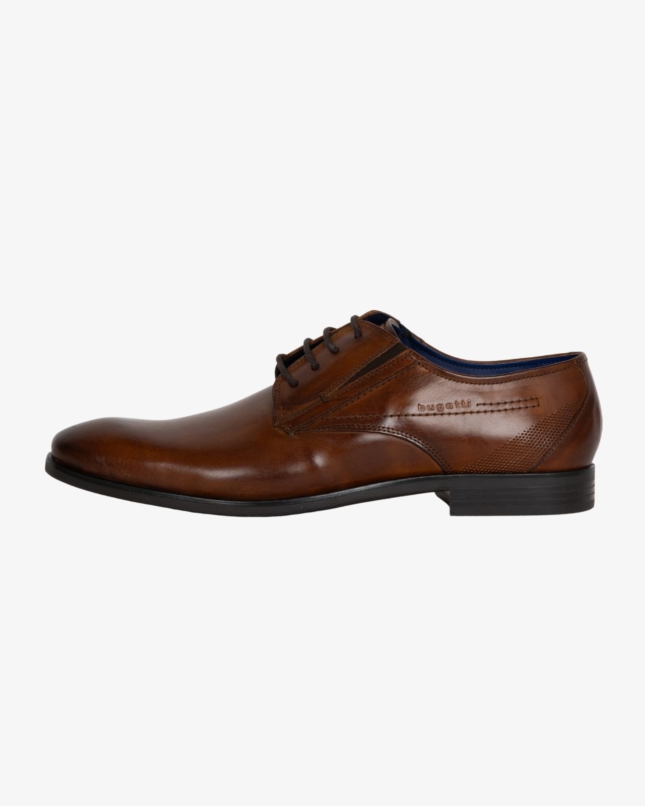Chaussures derby en cuir grande taille cognac