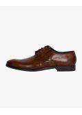 Chaussures derby en cuir grande taille cognac