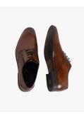 Chaussures derby en cuir grande taille cognac
