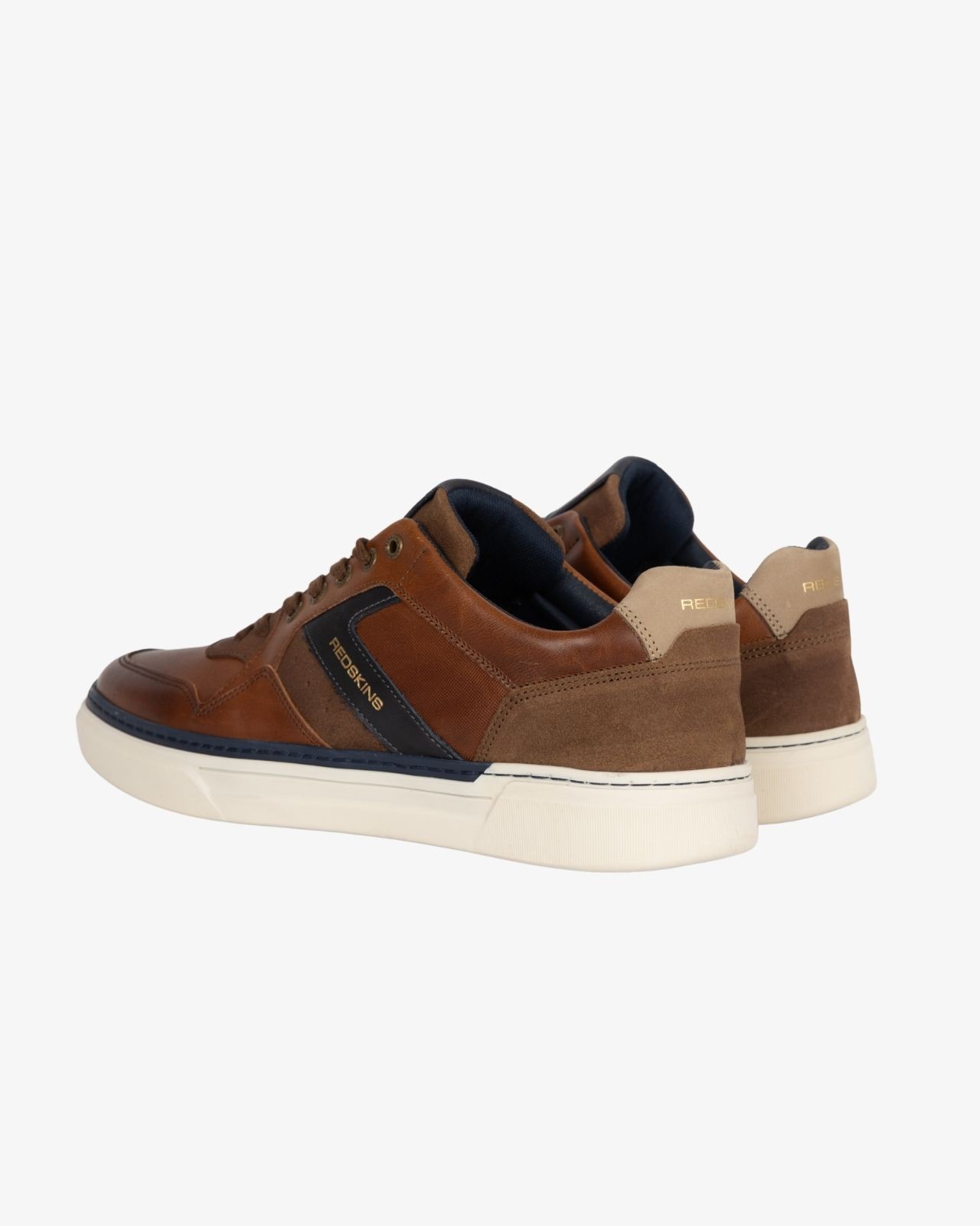 Sneakers bicolore grande taille cognac
