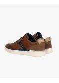 Sneakers bicolore grande taille cognac