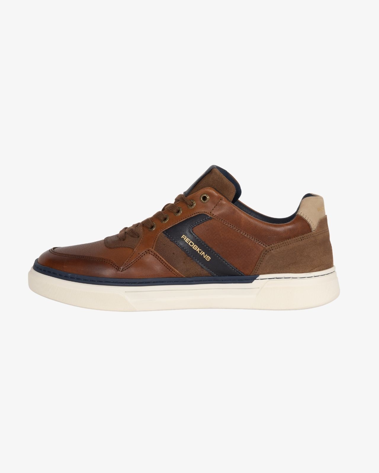 Sneakers bicolore grande taille cognac