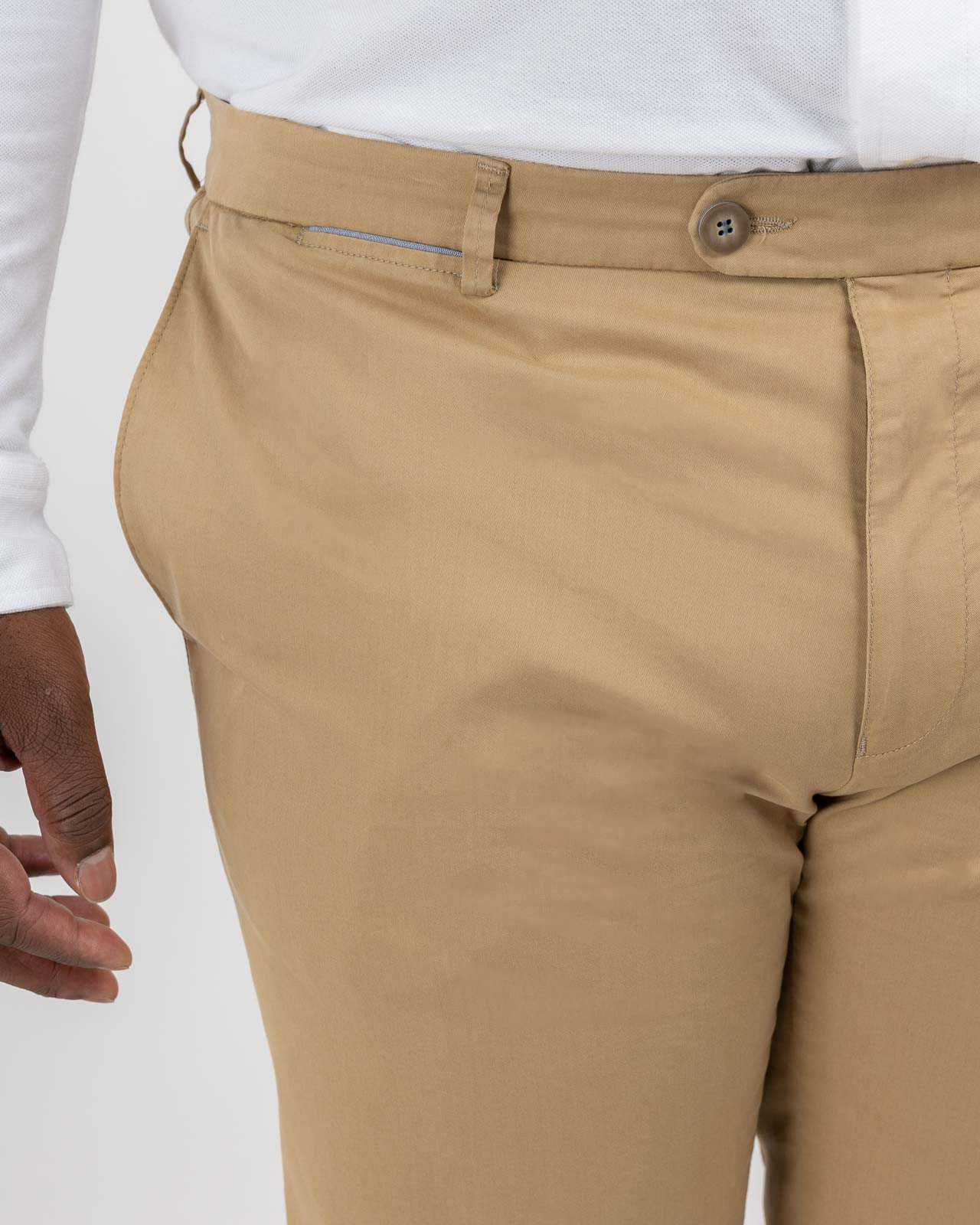 Pantalon chino Genua grande taille camel