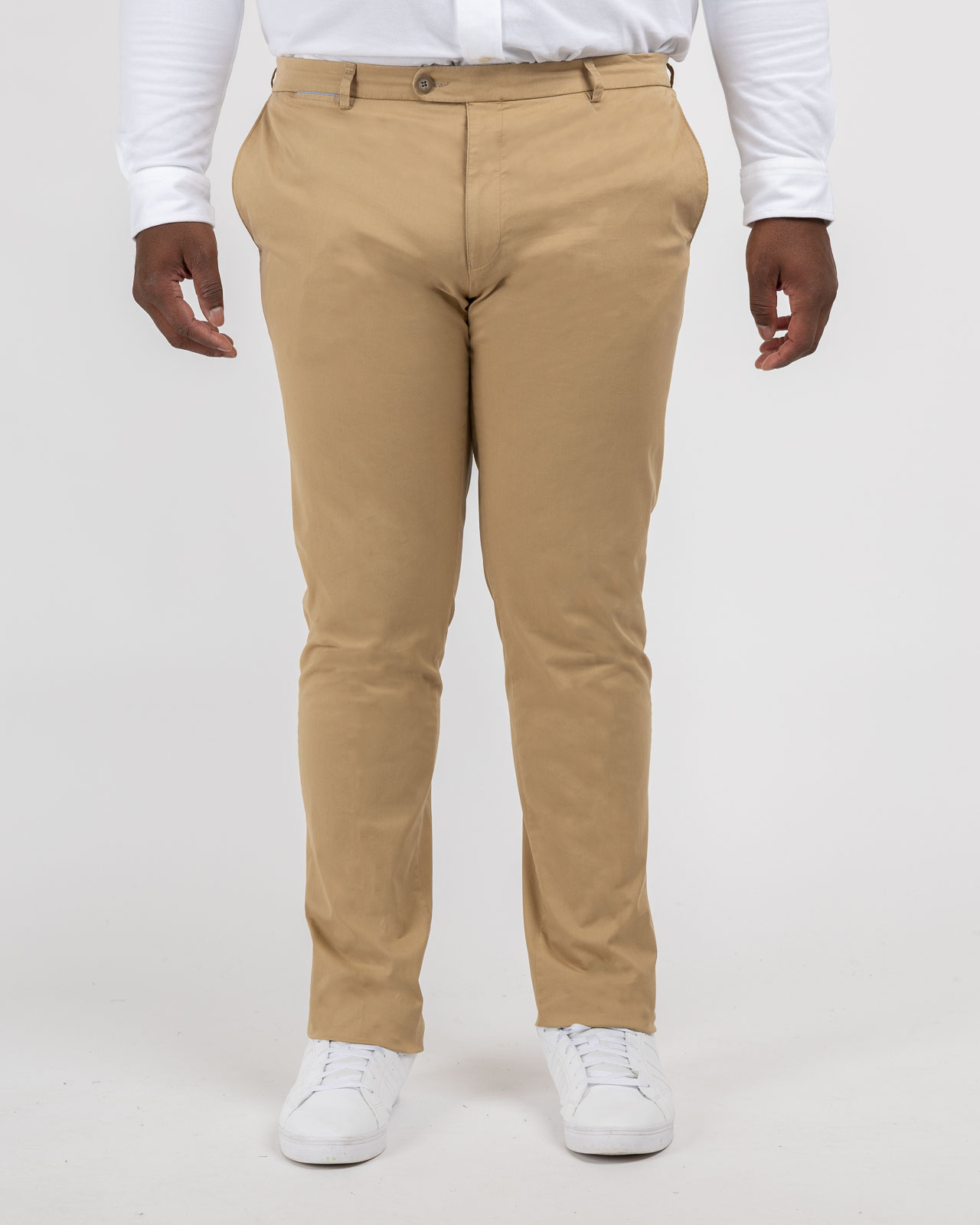 Pantalon chino Genua grande taille camel