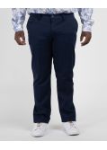 Pantalon chino tencel armuré grande taille bleu marine