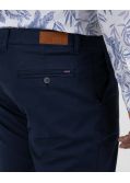 Pantalon chino tencel armuré grande taille bleu marine