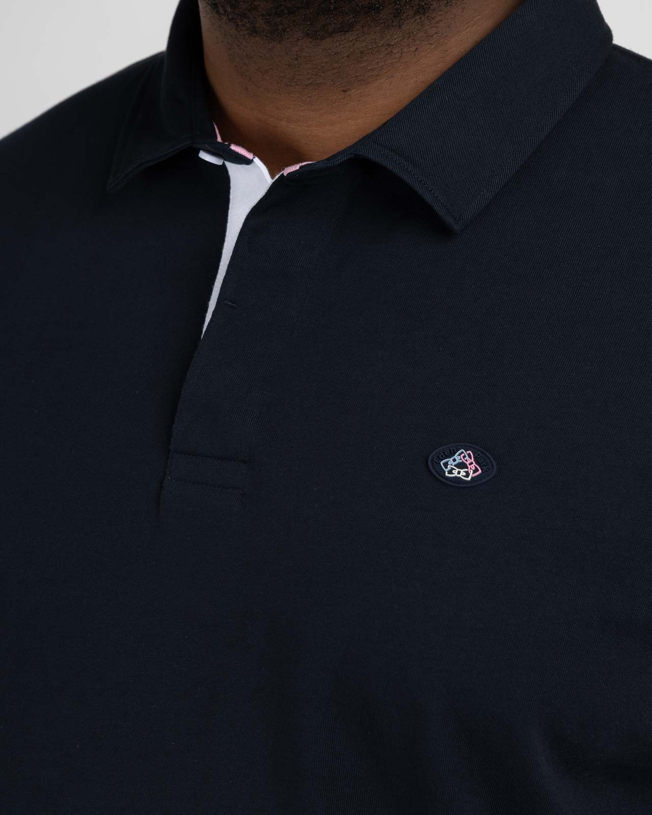 Polo jersey grande taille bleu marine