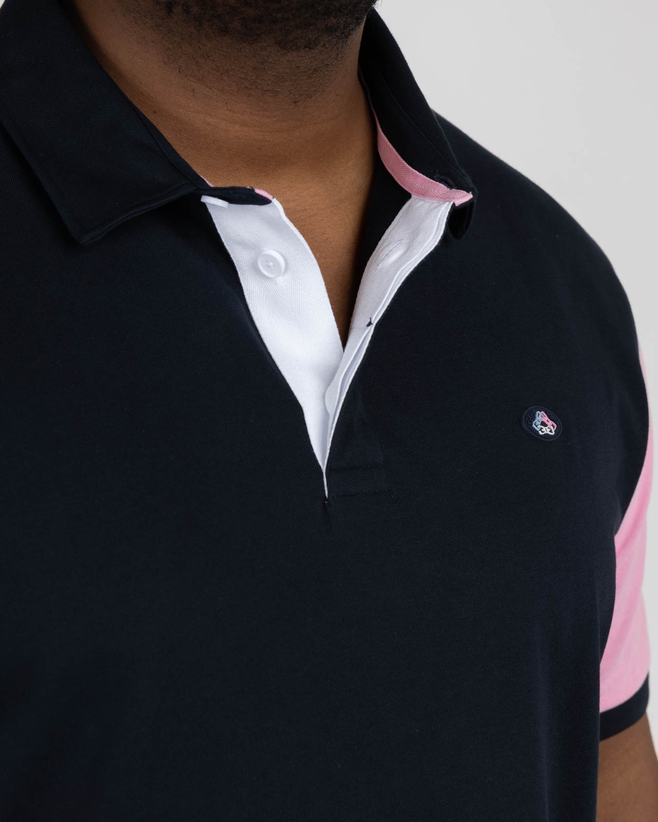 Polo jersey grande taille bleu marine