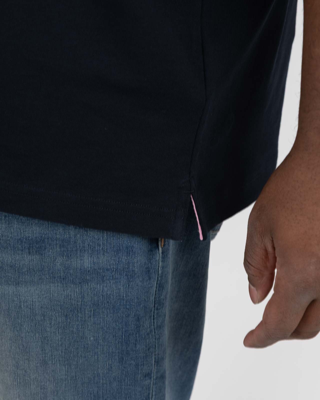 Polo jersey grande taille bleu marine