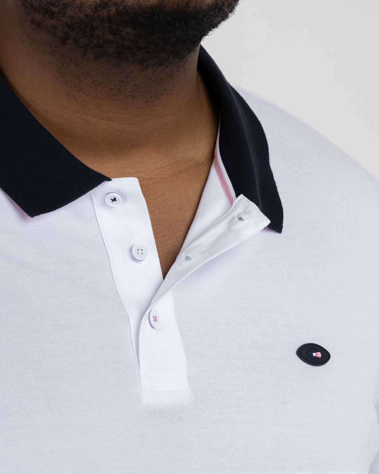 Polo piqué XV grande taille bleu marine