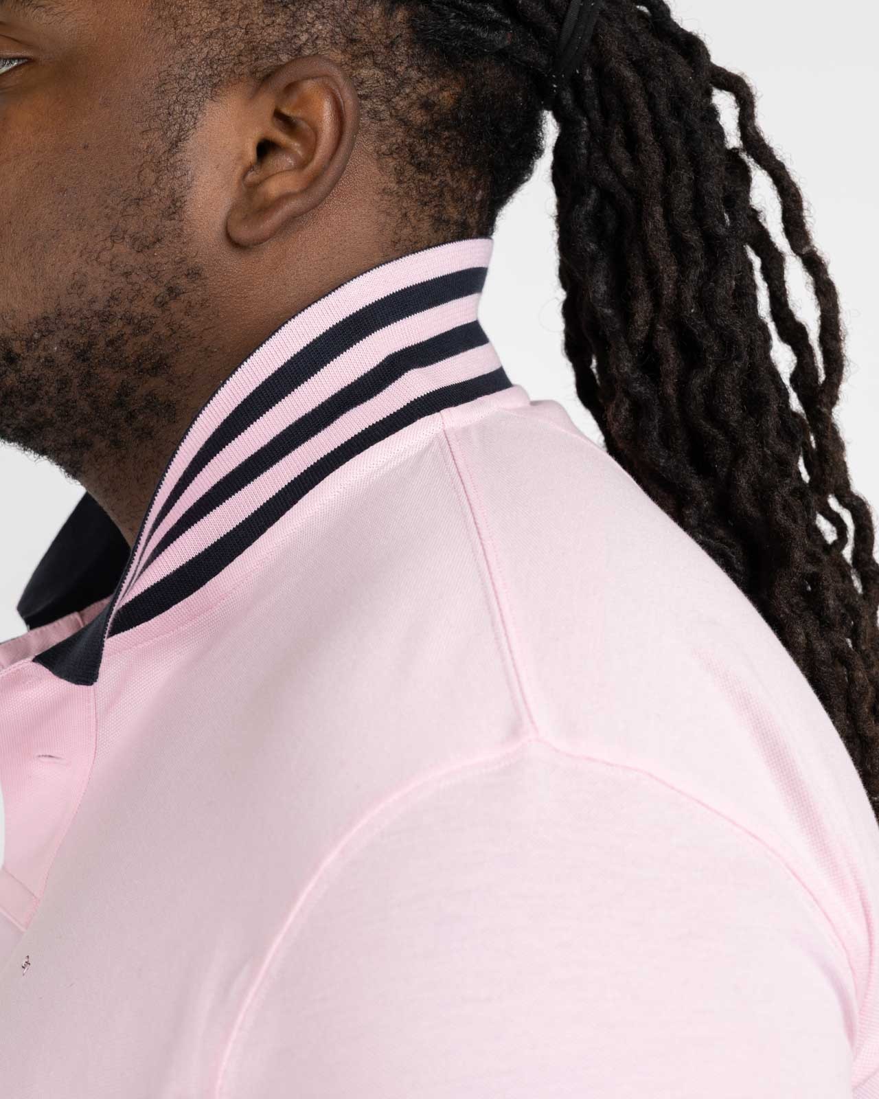 Polo piqué grande taille rose