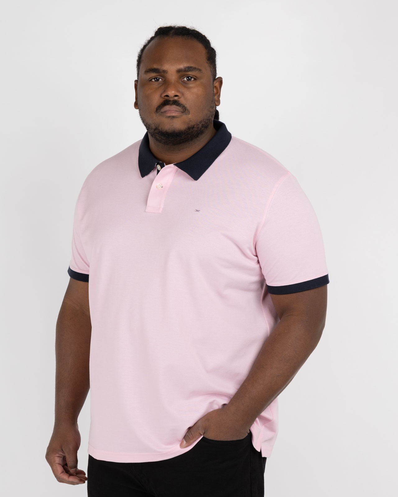 Polo piqué grande taille rose