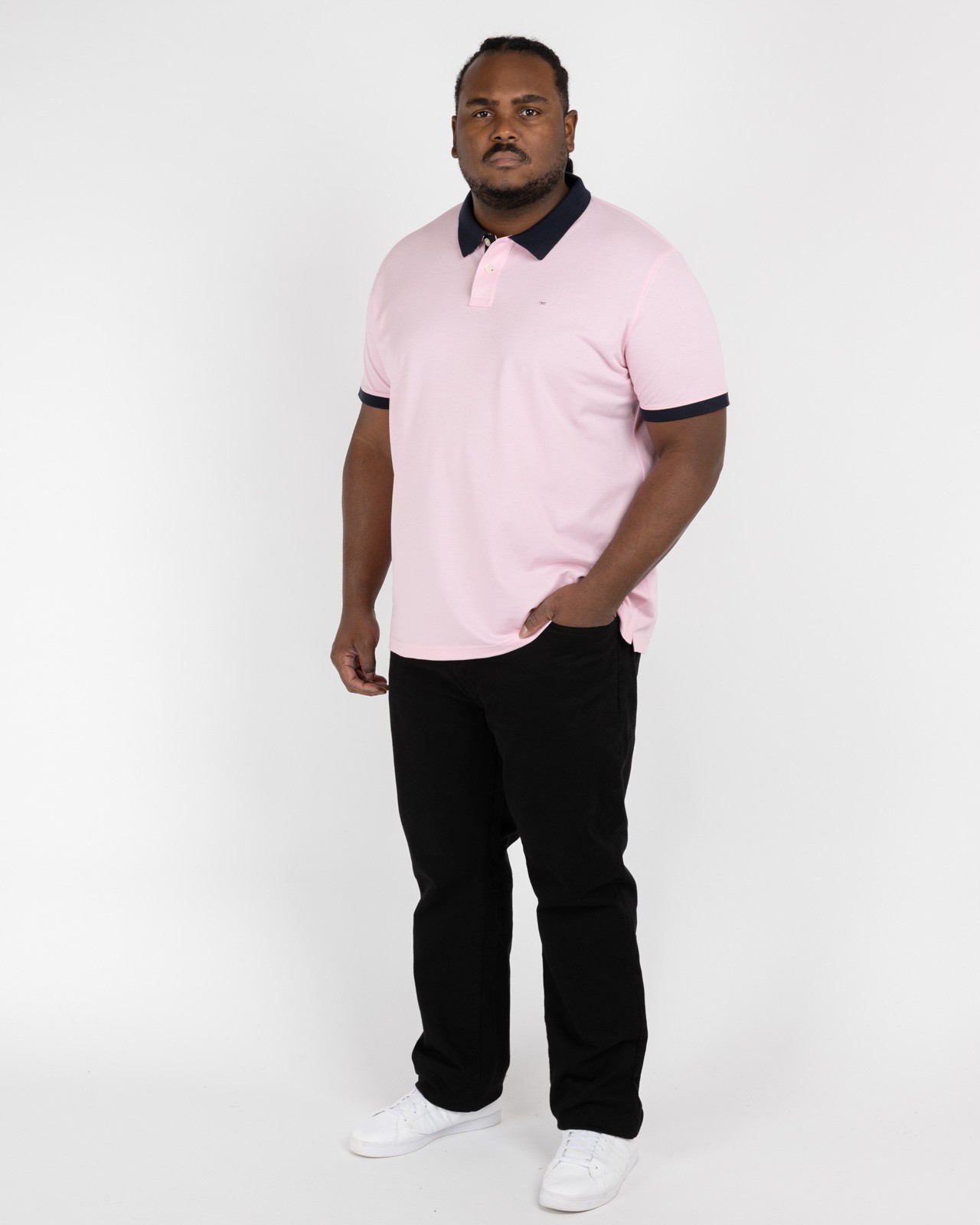 Polo piqué grande taille rose