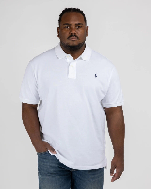Polo piqué grande taille blanc