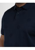 Polo grande taille bleu marine