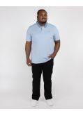 Polo piqué oxford grande taille bleu