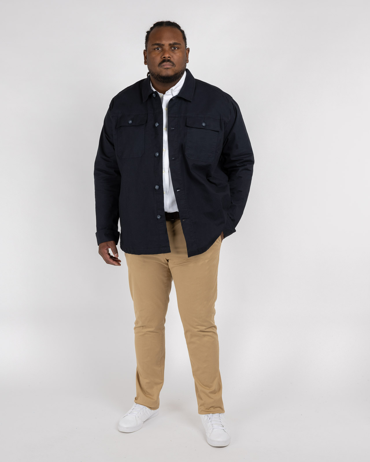 Surchemise grande taille bleu marine