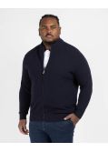 Cardigan zippé grande taille bleu marine