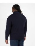 Cardigan zippé grande taille bleu marine