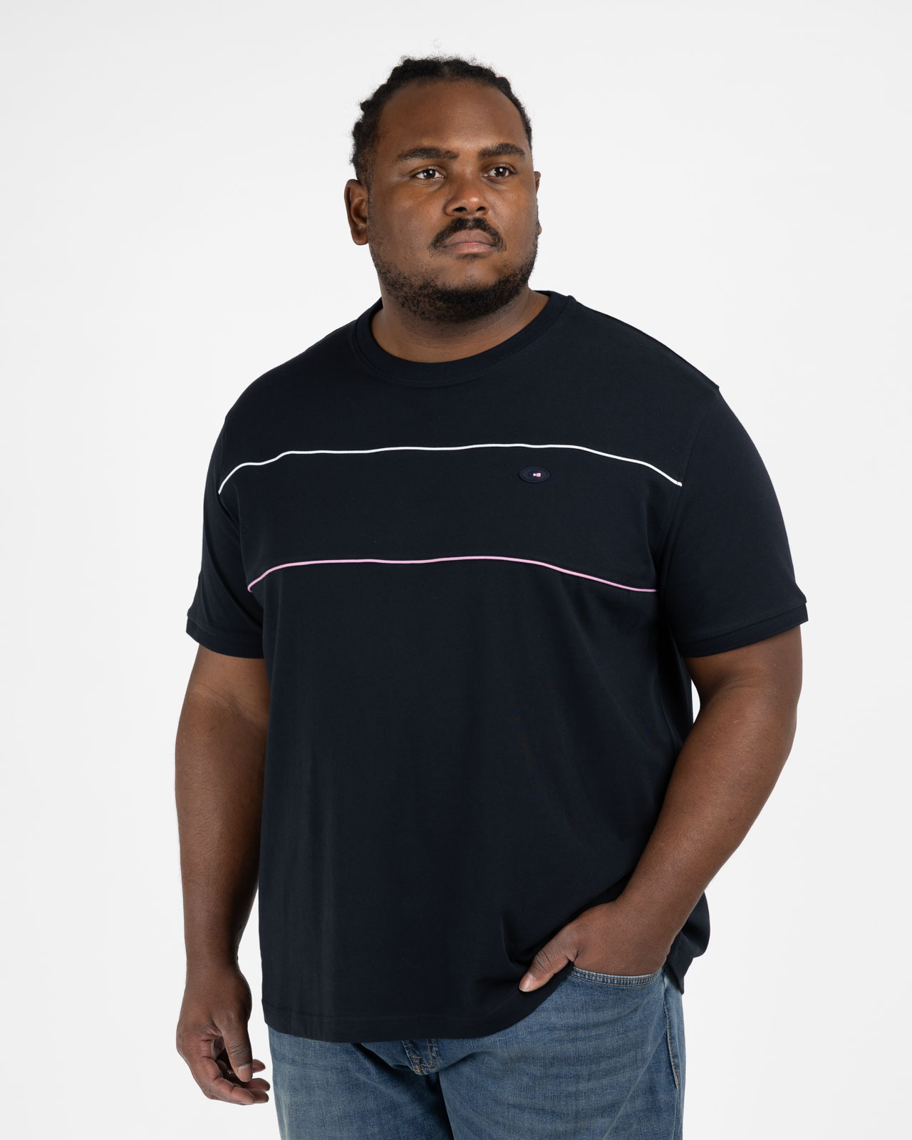 T-shirt grande taille bleu marine