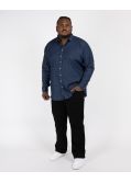 Chemise aspect jean grande taille bleu foncé