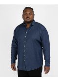 Chemise aspect jean grande taille bleu foncé