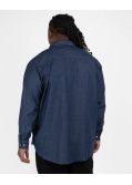 Chemise aspect jean grande taille bleu foncé