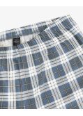 Pyjama short à carreaux grande taille bleu