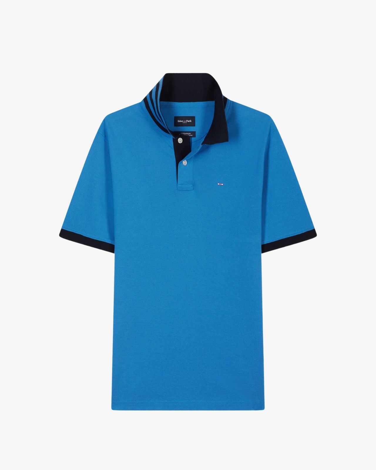 Polo piqué grande taille bleu