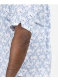 Chemisette fleurie grande taille bleu clair
