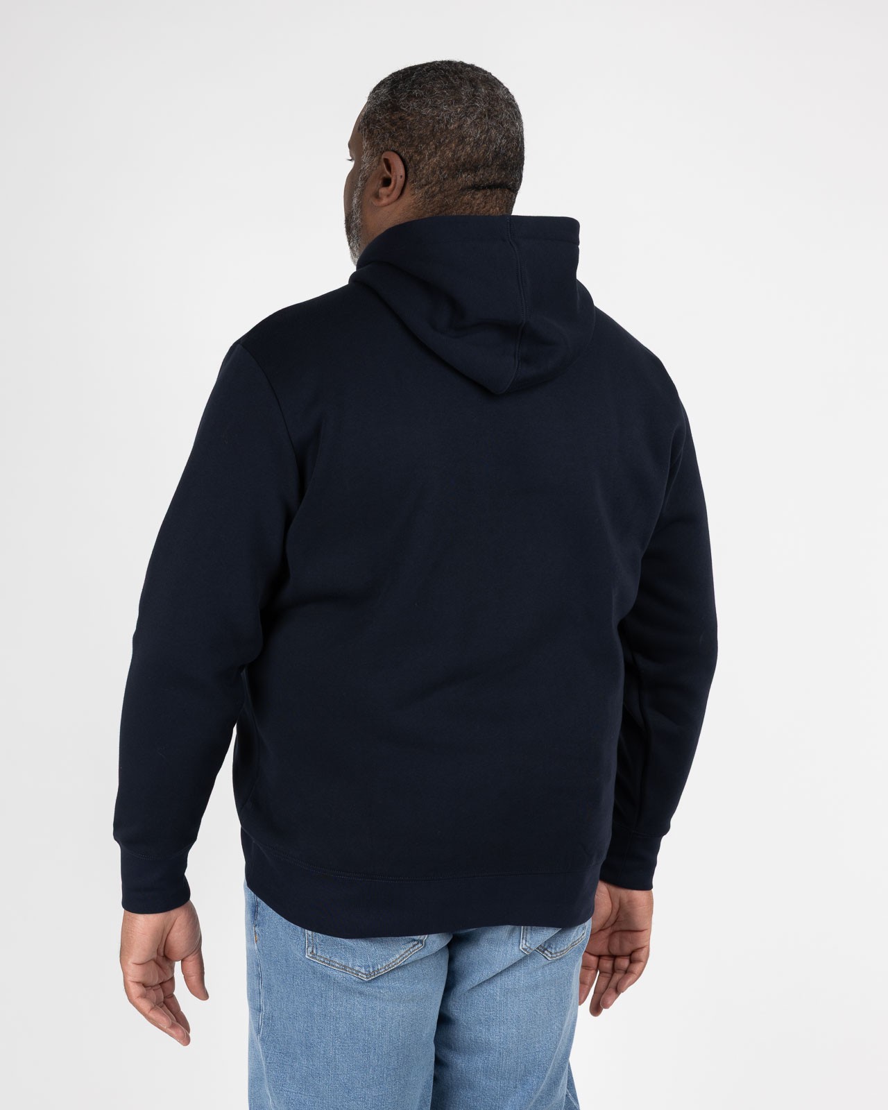 Sweat à capuche grande taille bleu marine