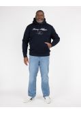 Sweat à capuche grande taille bleu marine