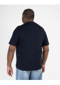 T-shirt col rond grande taille bleu marine