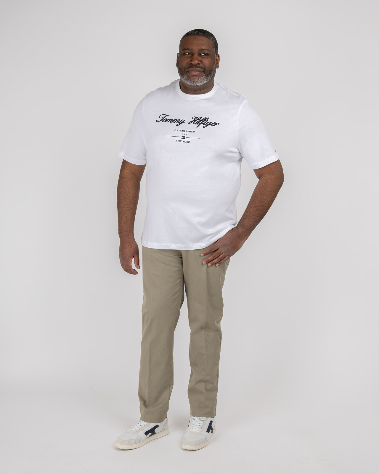 T-shirt col rond grande taille blanc