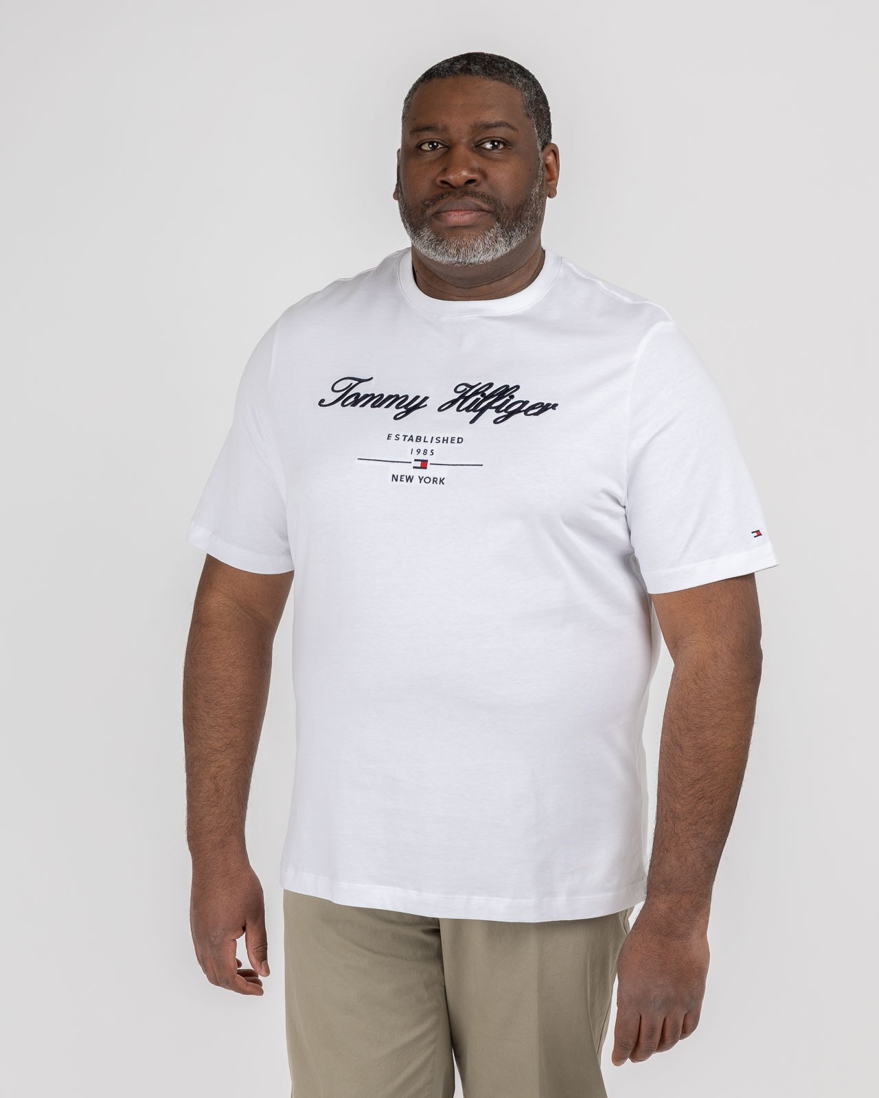 T-shirt col rond grande taille blanc