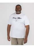 T-shirt col rond grande taille blanc