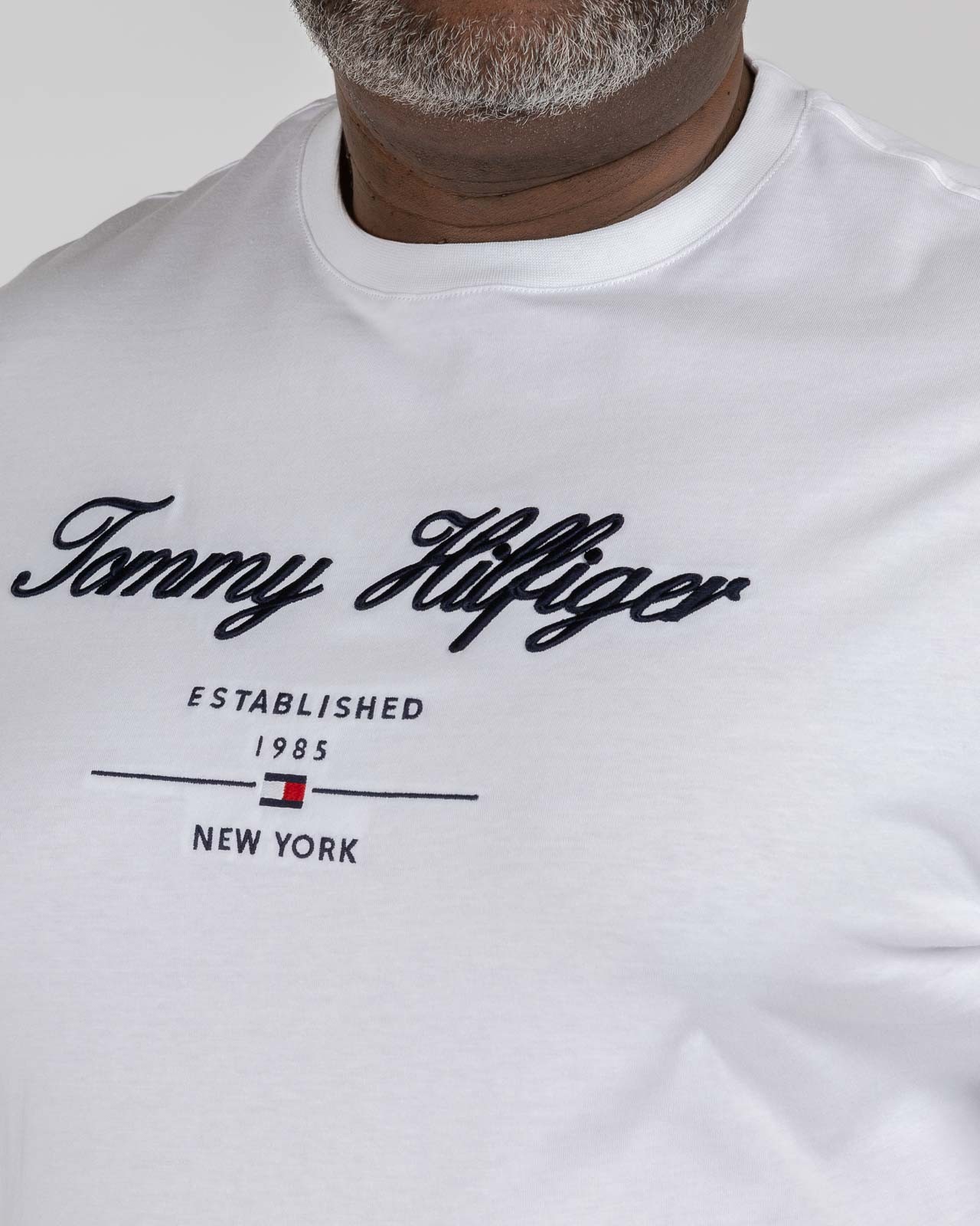 T-shirt col rond grande taille blanc