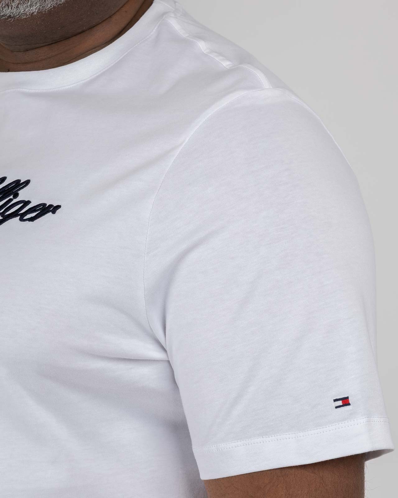 T-shirt col rond grande taille blanc