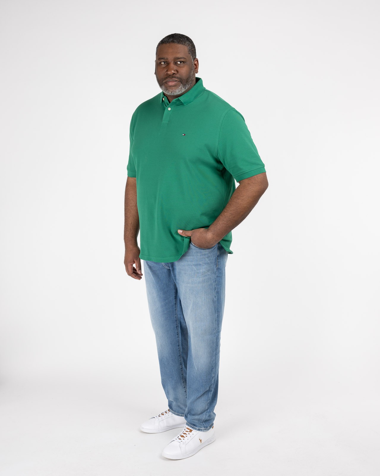 Polo piqué grande taille vert