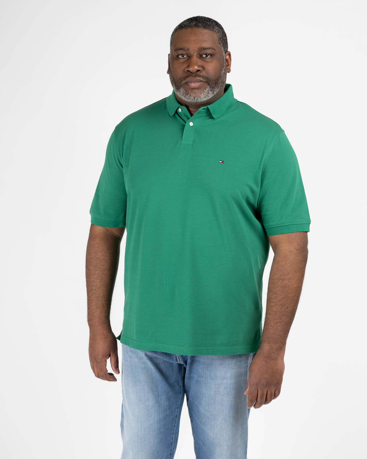 Polo piqué grande taille vert