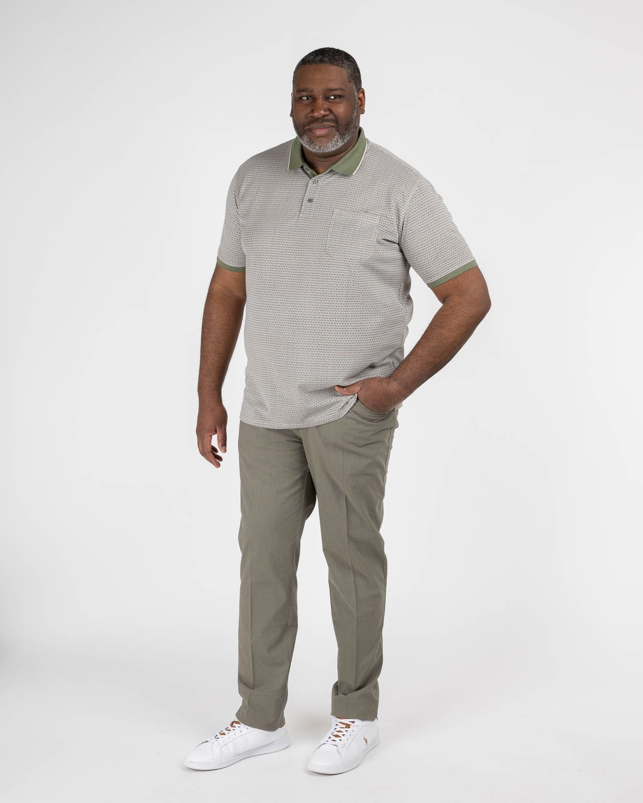 Polo grande taille vert