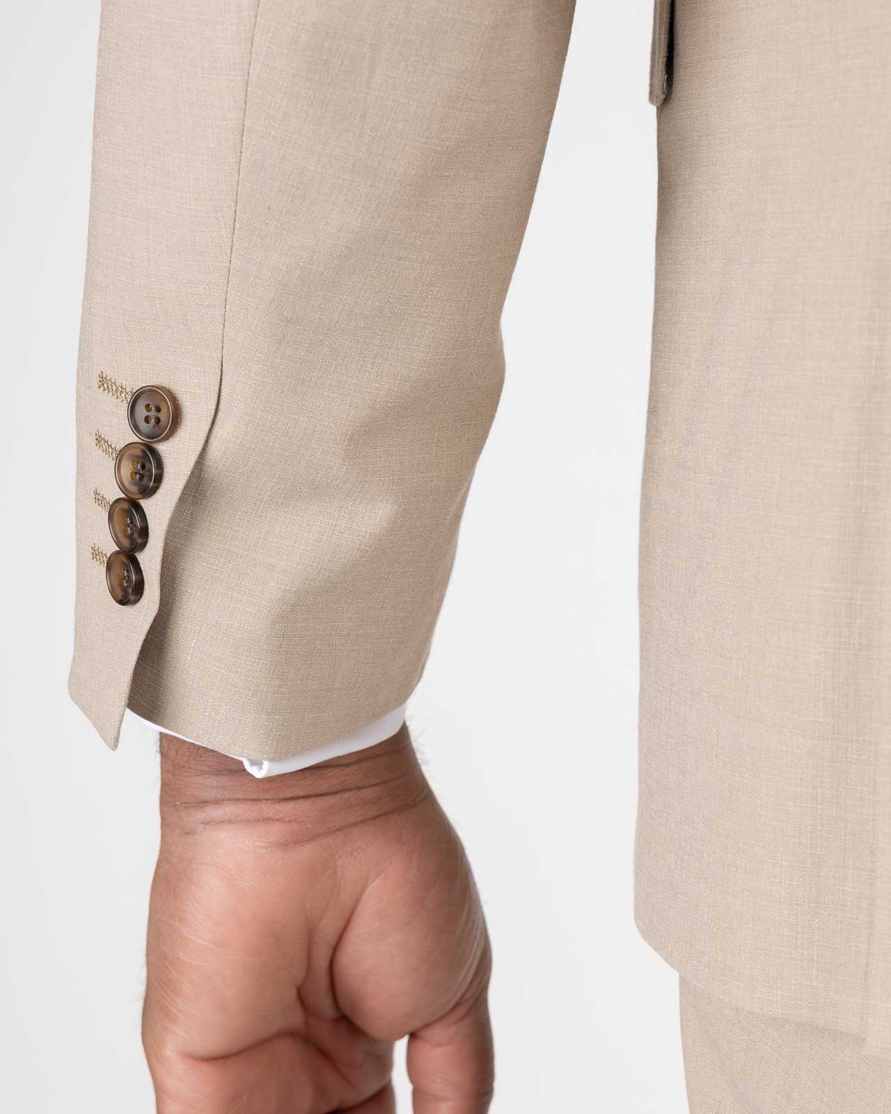 Veste de costume flammé grande taille beige