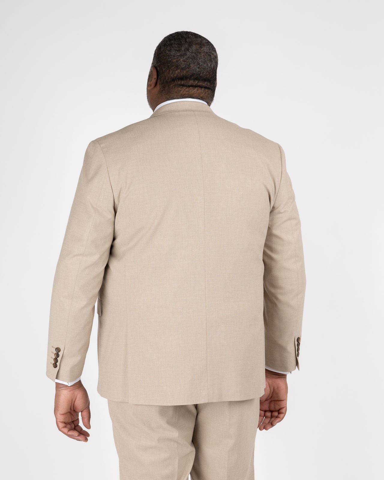 Veste de costume flammé grande taille beige